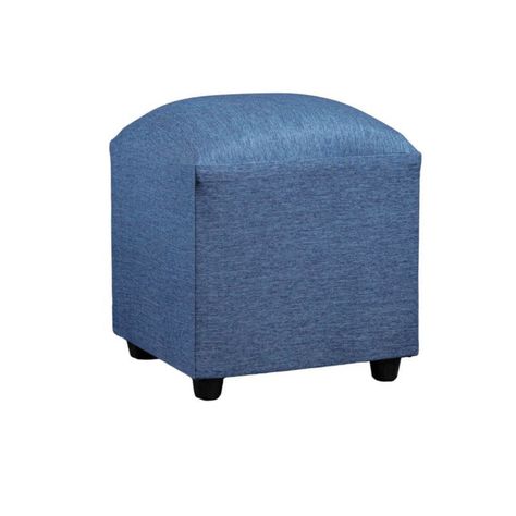 Puff  Cubo Lino Azul-0