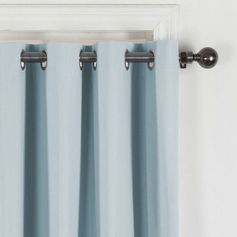 Cortina Tradicional 100% Blackout Azul Claro-1