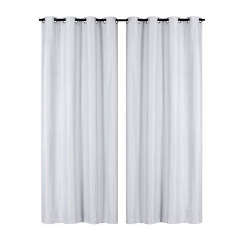 Pack 2 Cortina Tradicional 100% Blackout Blanco-0