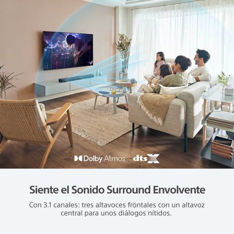 Barra de sonido de 3.1 canales con tecnología 360 Spatial Sound Mapping y Dolby Atmos  HT-A3000-6