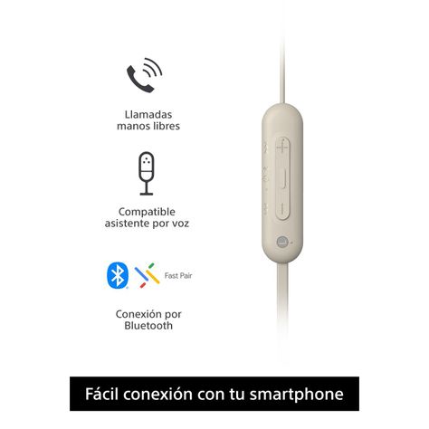 Audífonos internos inalámbricos WI-C100 Crema-1