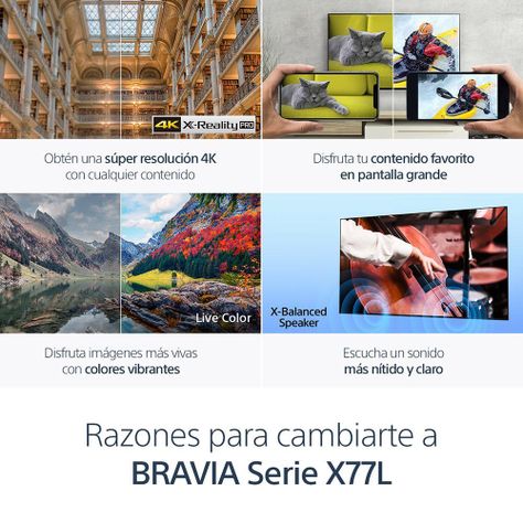 LED Smart TV 43" 4K HDR Google TV KD-43X77L-6
