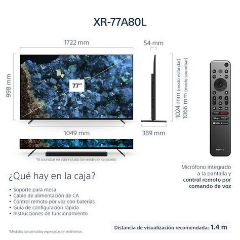 OLED 4K Ultra HDR Google TV XR-77A80L-1