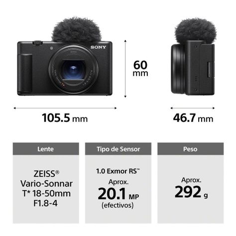 CÁMARA VLOGGING ZV-1M2 NEGRA-1