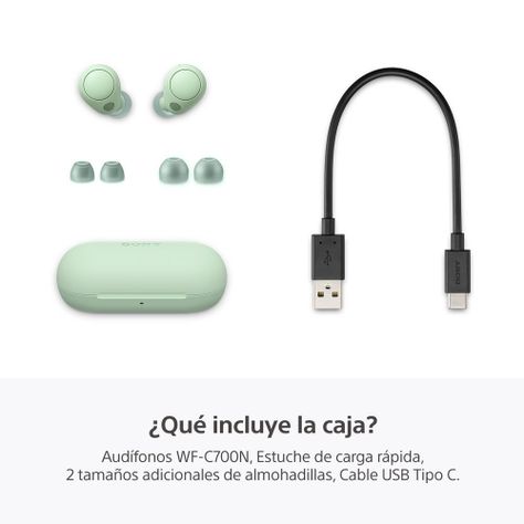 Audífonos inalámbricos noise cancelling WF-C700N Verde-1