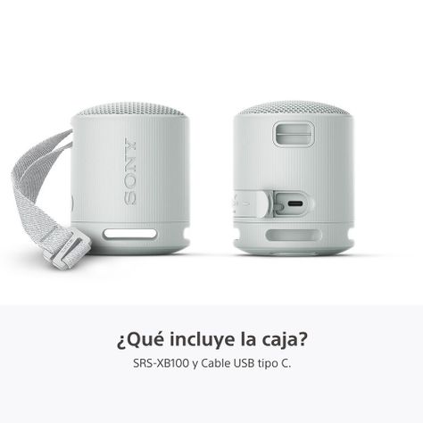 Parlante inalámbrico portátil XB100 Gris-3