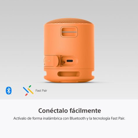 Parlante inalámbrico portátil XB100 Naranjo-5