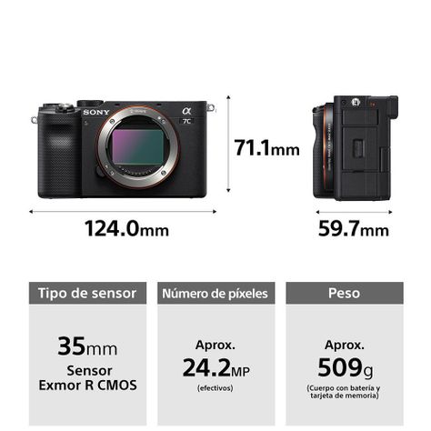 Cámara compacta full-frame Alpha 7CL-1