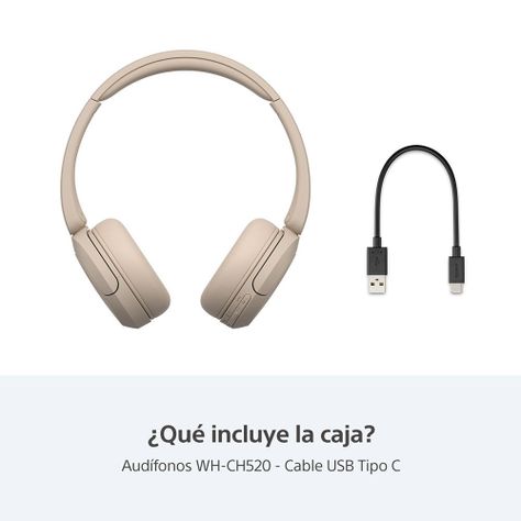 Audífonos inalámbricos WH-CH520 Crema-1