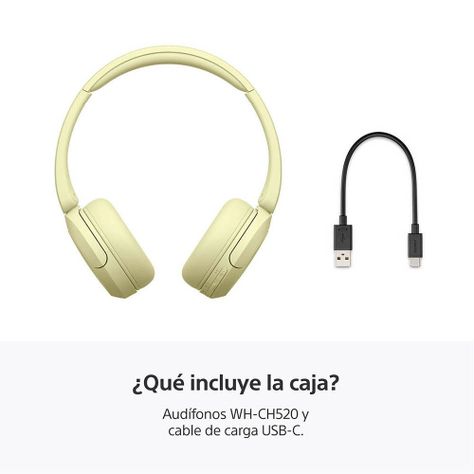 Audífonos inalámbricos WH-CH520 Amarillo-3