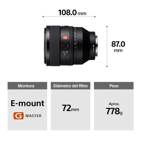 Lente FE 50mm F1.2 GM-1