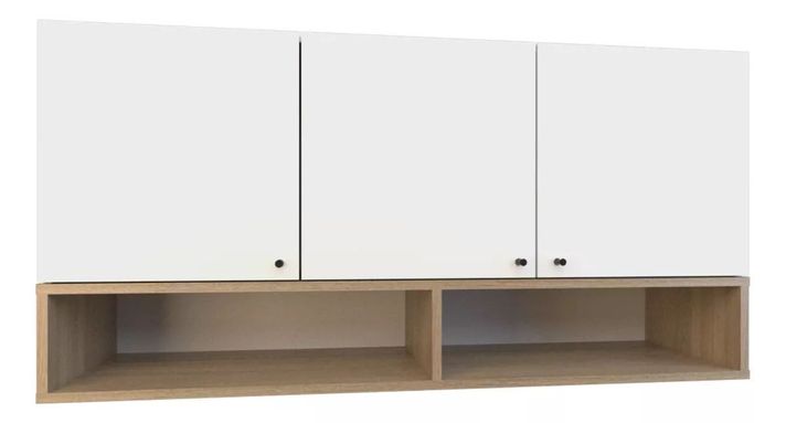 Mueble Aereo Cocina Mural Gabinete 3 Puertas Estantes 1.15m-3
