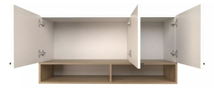 Mueble Aereo Cocina Mural Gabinete 3 Puertas Estantes 1.15m-4