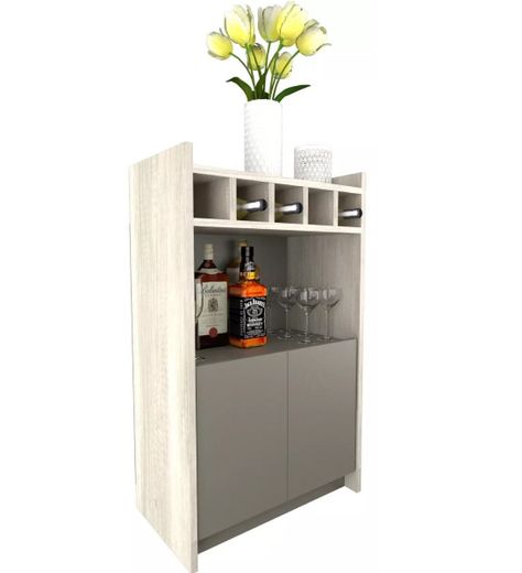Mesa Bar Recibidor Cava Organizador Vinos Funcional-0