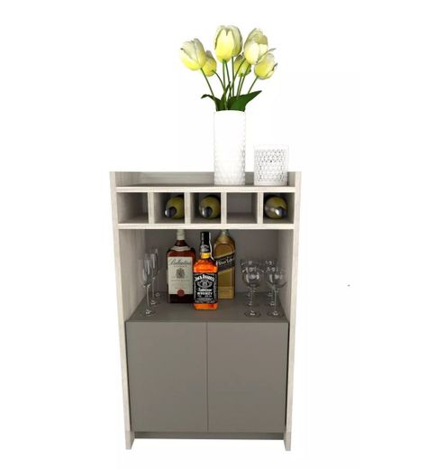 Mesa Bar Recibidor Cava Organizador Vinos Funcional-4