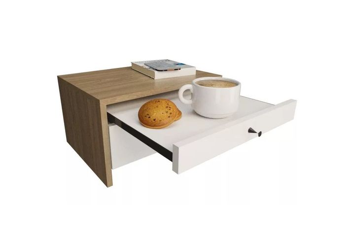 Velador Flotante Con Cajon Y Desayunador Mesita De Noche-4