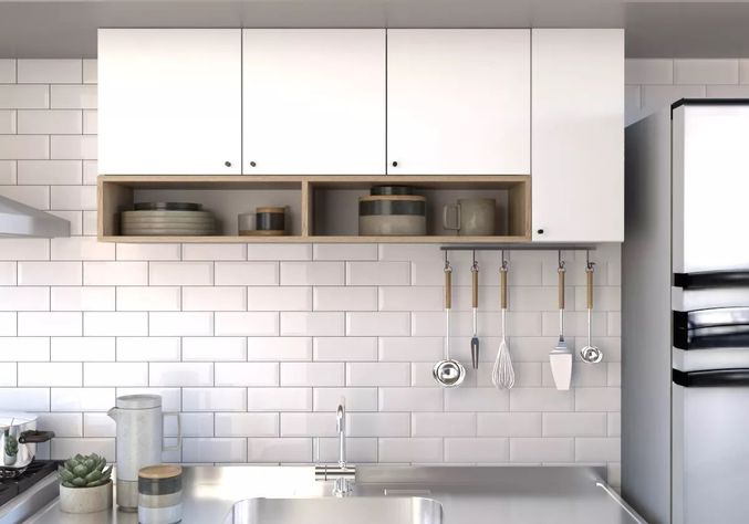 Mueble Aereo Cocina Mural Gabinete 4 Puertas Estantes 1.40m-0