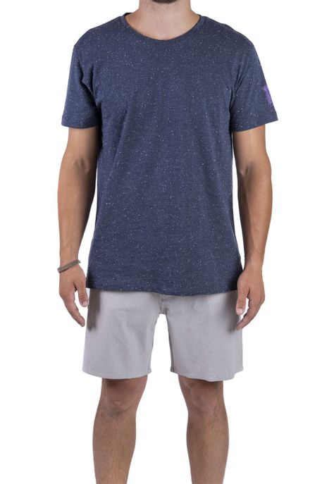 Polera Material Reciclado 2do Pegue Azul Local Crew-0