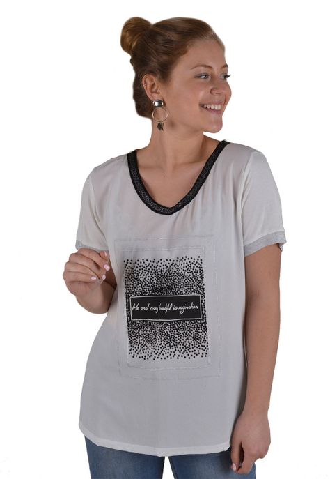 Polera Beautiful Blanco Alexandra Cid-0