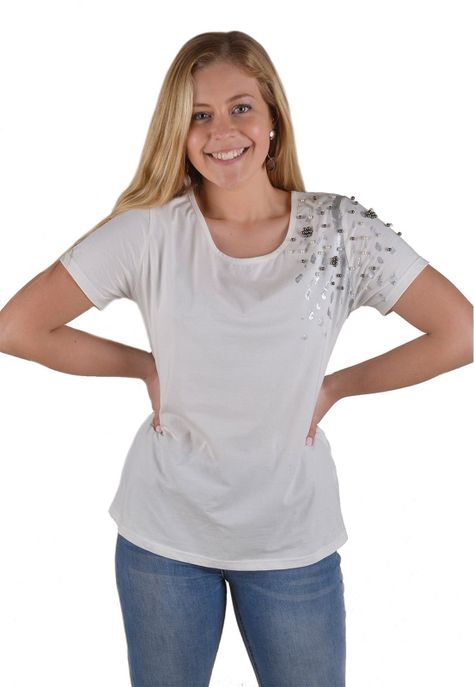 Polera Pintas Blanco Alexandra Cid-0