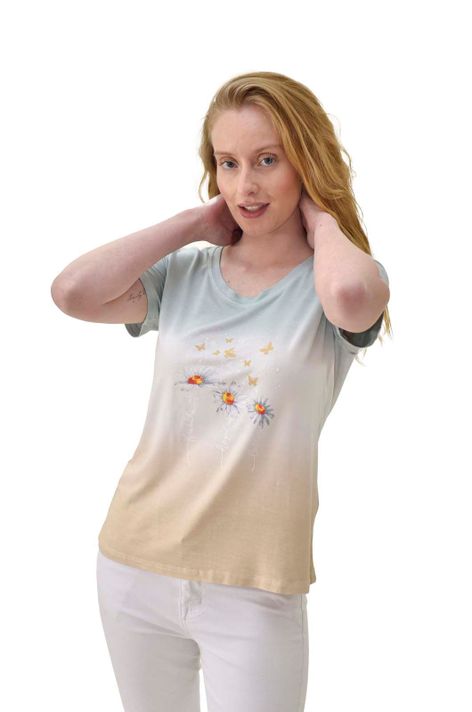 Polera degrade beige Alexandra Cid-1