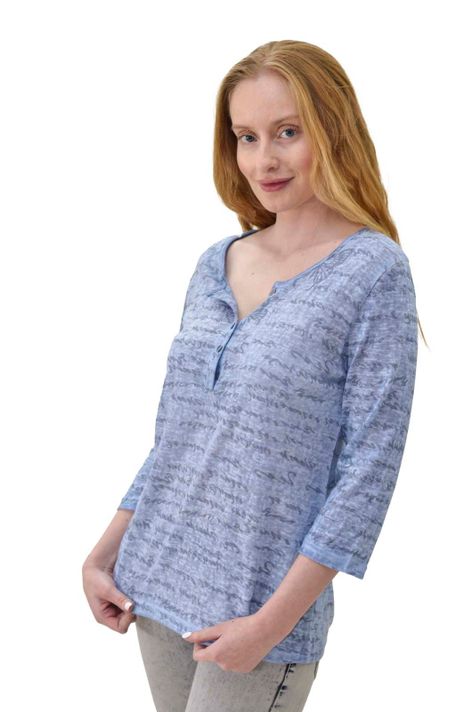 Polera letras azul Alexandra Cid-1