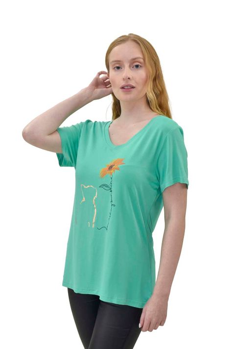 Polera sublimada verde Alexandra Cid-1