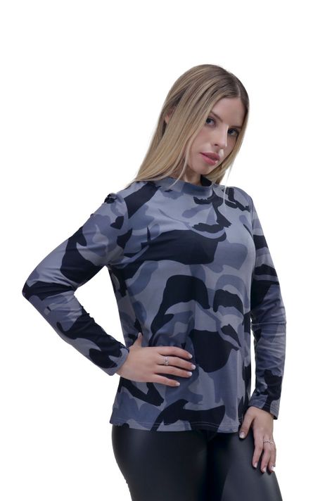 Polera camuflaje gris Alexandra Cid-1
