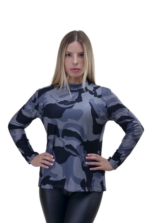 Polera camuflaje gris Alexandra Cid-0
