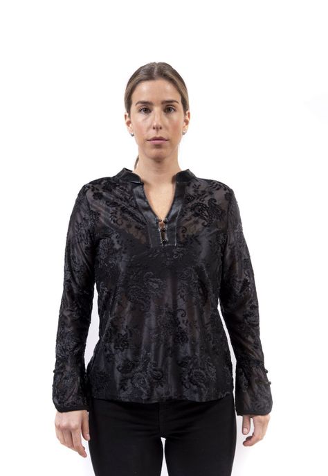 Polera Calabaza Negro Alexandra Cid-0