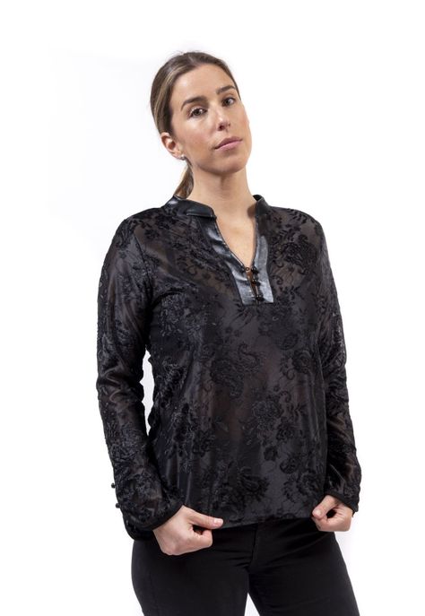 Polera Calabaza Negro Alexandra Cid-1
