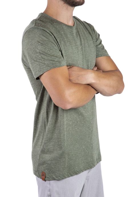 Polera Material Recilcado 2do Pegue Verde Local Crew-2