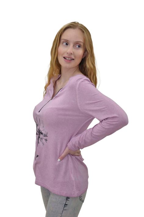 Polera Manga Larga rosado Alexandra Cid-1