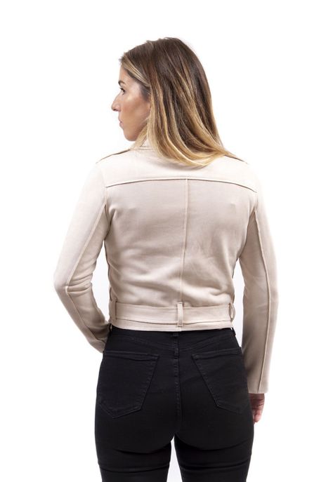 Chaqueta Suede Beige Alexandra Cid-1