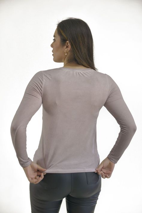Polera Con Malla Rosado Alexandra Cid-2