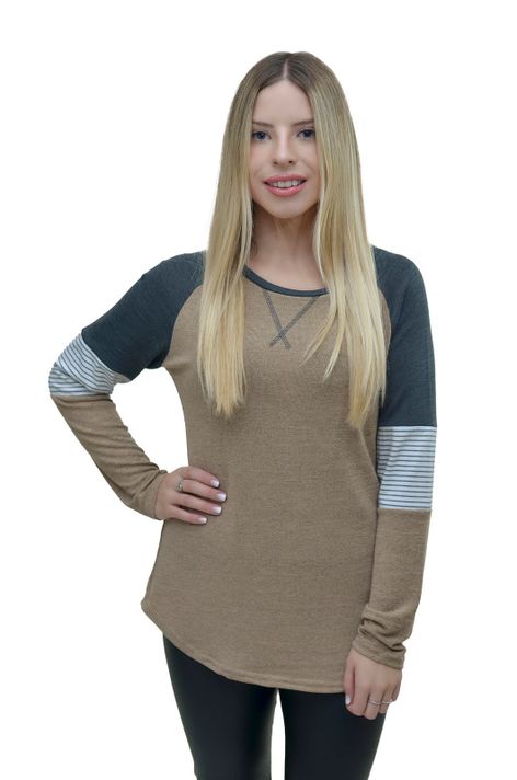Polera manga raglan Kaky Alexandra Cid-0