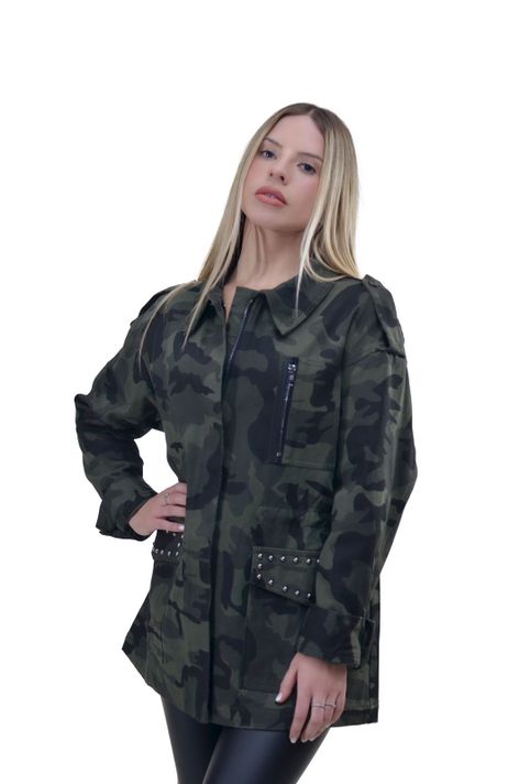 Chaqueta Camuflaje Olivo Alexandra Cid-1