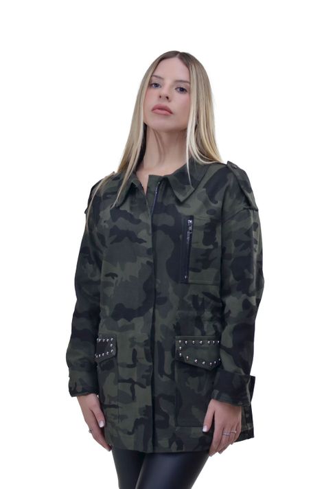 Chaqueta Camuflaje Olivo Alexandra Cid-0