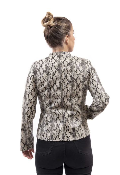 Chaqueta Eco-Piton Beige Alexandra Cid-2