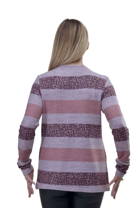 Polera Listada Animal Rosado Alexandra Cid-2