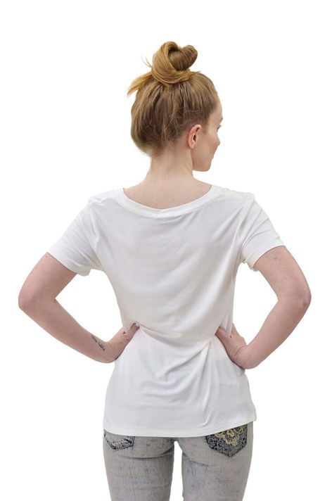 Polera plumas crudo Alexandra Cid-2