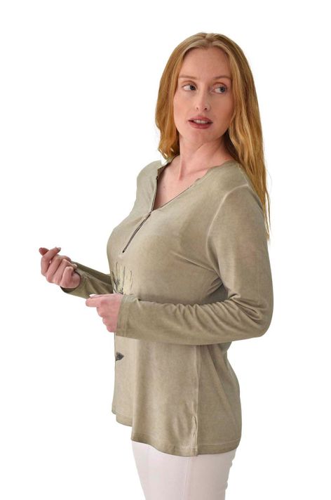 Polera Manga Larga menta Alexandra Cid-1