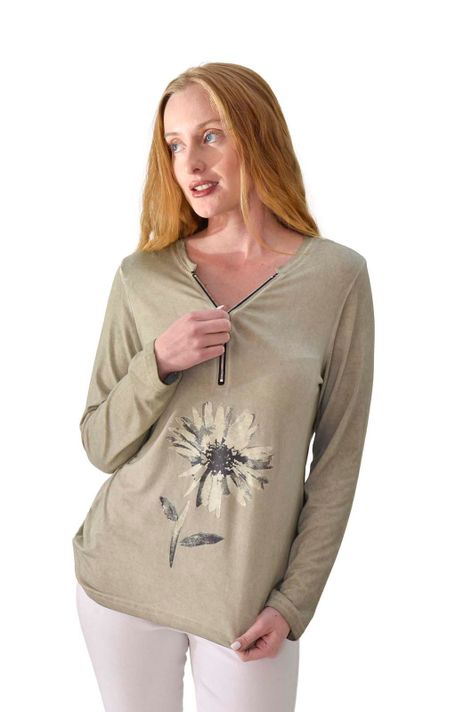 Polera Manga Larga menta Alexandra Cid-0