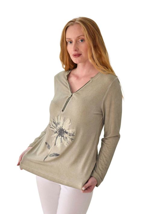 Polera Manga Larga menta Alexandra Cid-2