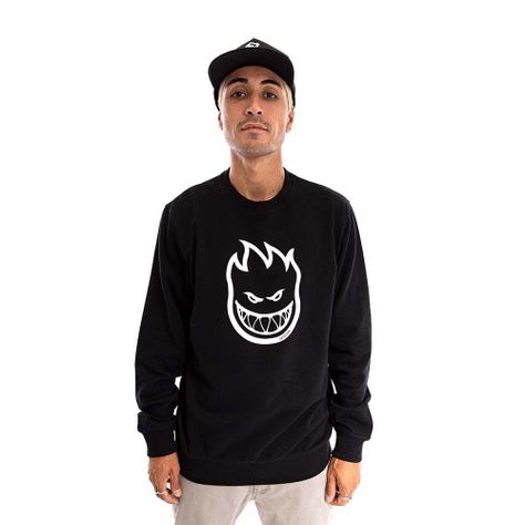Polerón Negro Crew Unisex Spitfire Hombre-0