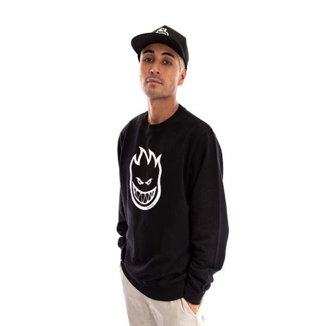 Polerón Negro Crew Unisex Spitfire Hombre-1