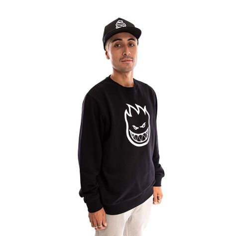 Polerón Negro Crew Unisex Spitfire Hombre-2