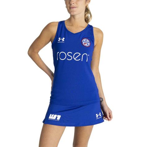 Polera Mujer Deportiva Sin Mangas Azul Under Armour-0