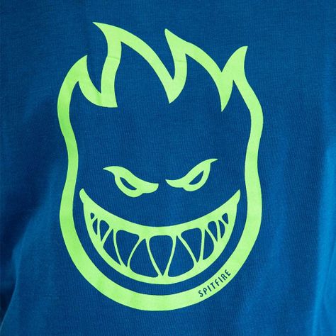 Polera Manga Corta Bighead Hombre Azul 2023 Spitfire-5