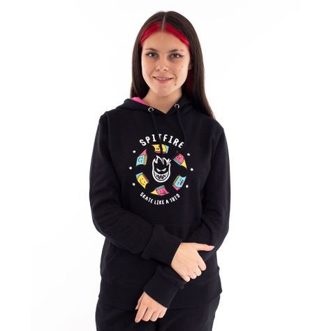 Polerón Hoodie Mujer Spitfire Negro-0